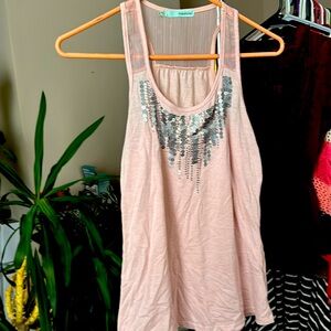 Light pink sequence, tank top